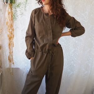 Aerie Green Utility Jumpsuit